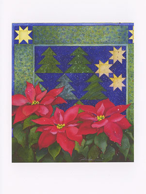 Tuolomne Poinsettia watercolor note cards